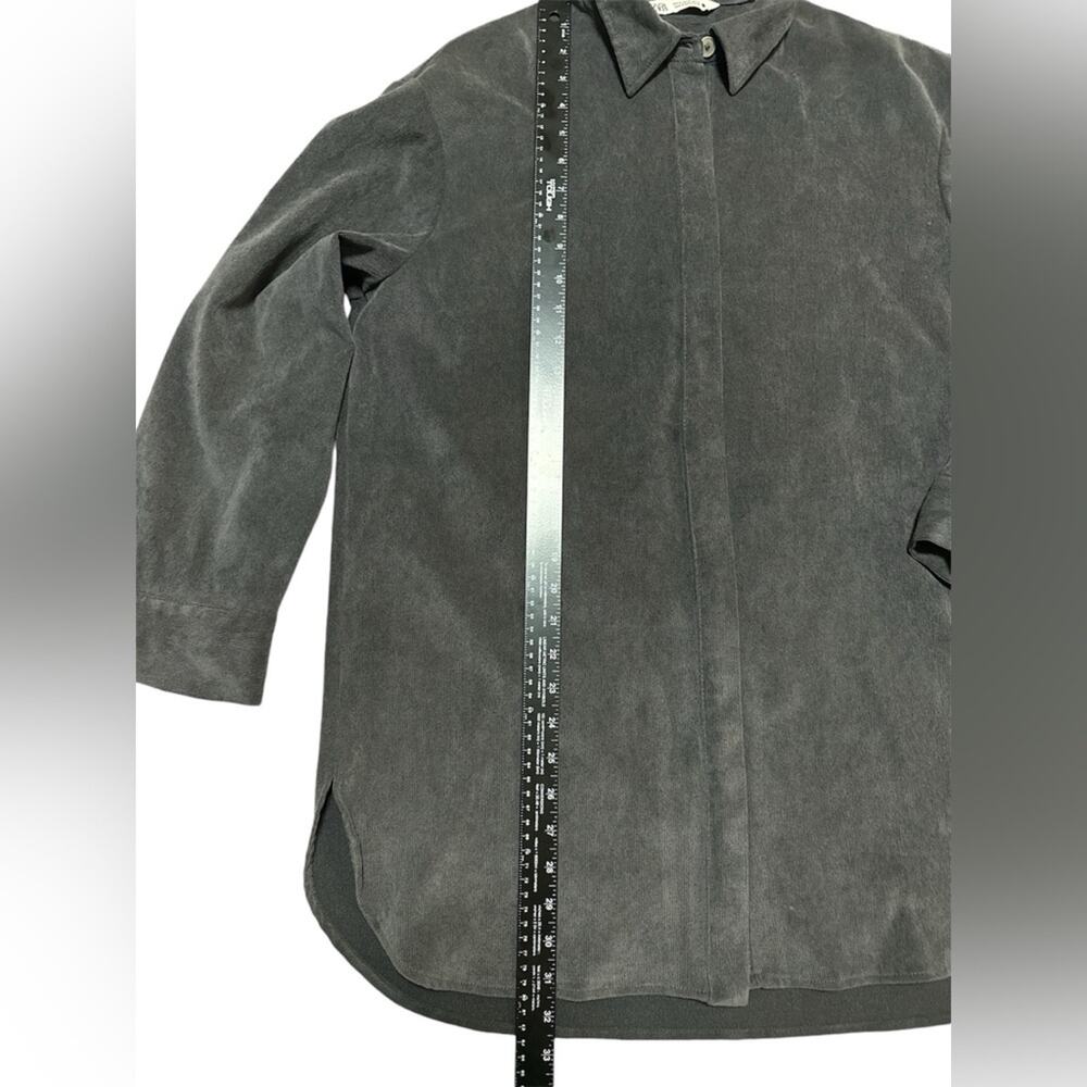 Zara Charcoal Button Down Shirt - Picture 10 of 11
